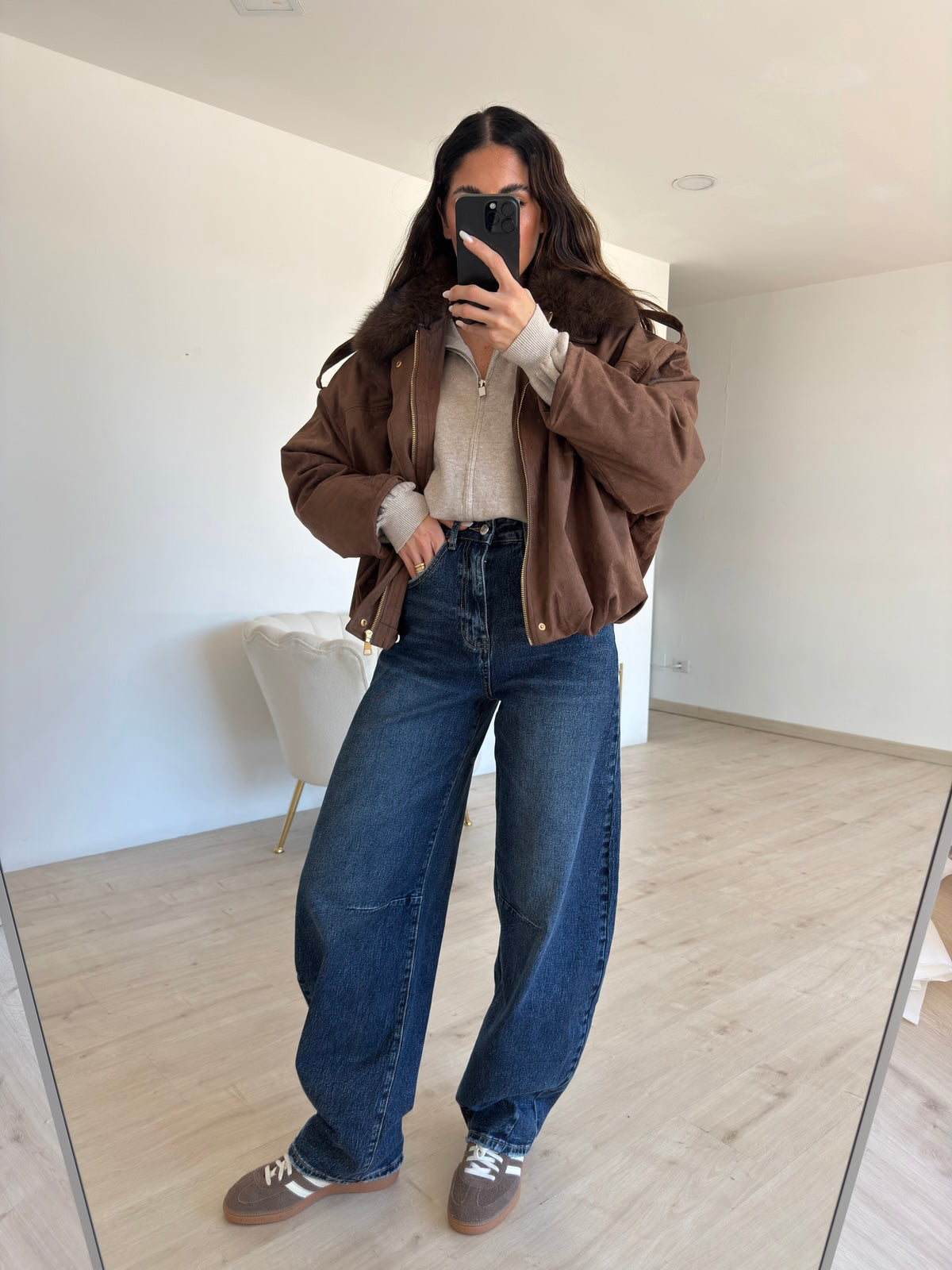 TR0788-BOMBER SUEDE FOX