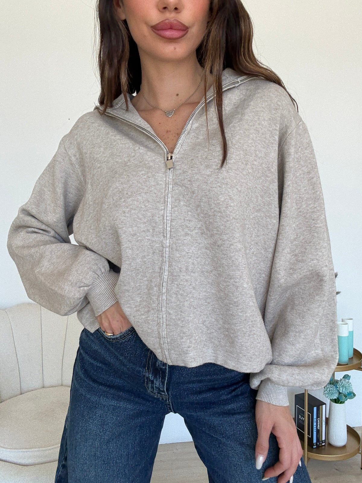 W2130-PULL SWEATER TAUPE