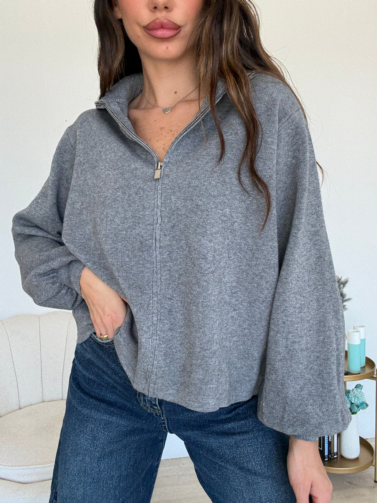 W2130-PULL SWEATER GREY