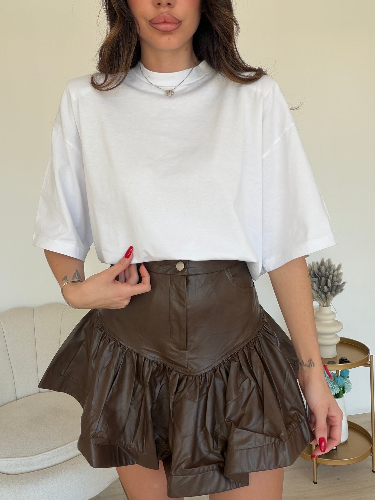 19260-MINI GONNA VALZER CHOCO