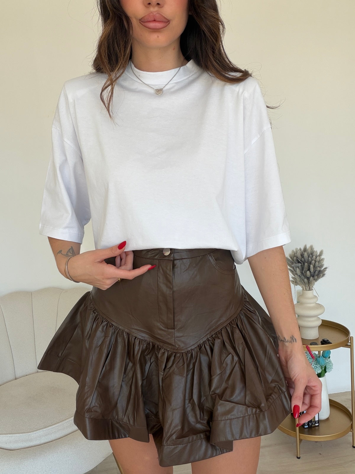 19260-MINI GONNA VALZER CHOCO