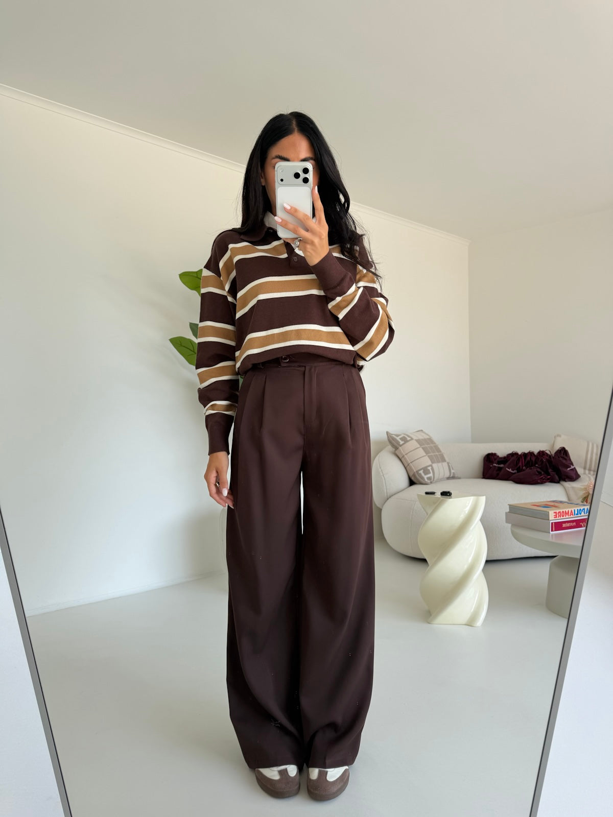 NEW PANTALONE PALAZZO CHOCO