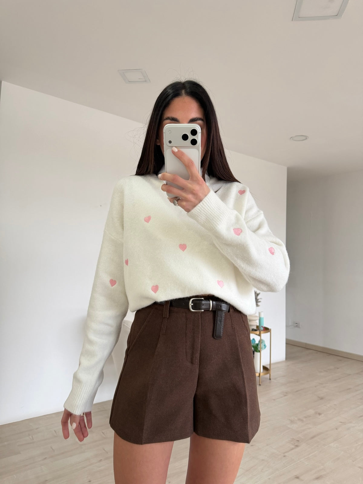 259878-SHORT IN PANNO CHOCO