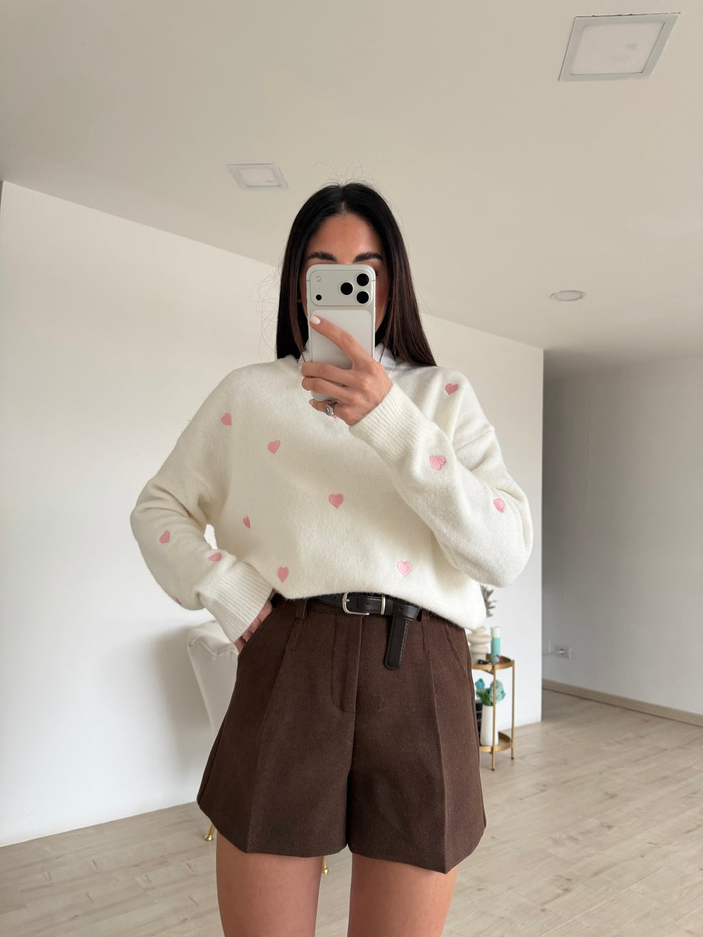 259878-SHORT IN PANNO CHOCO