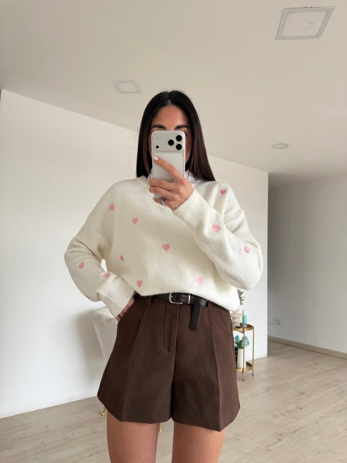 259878-SHORT IN PANNO CHOCO