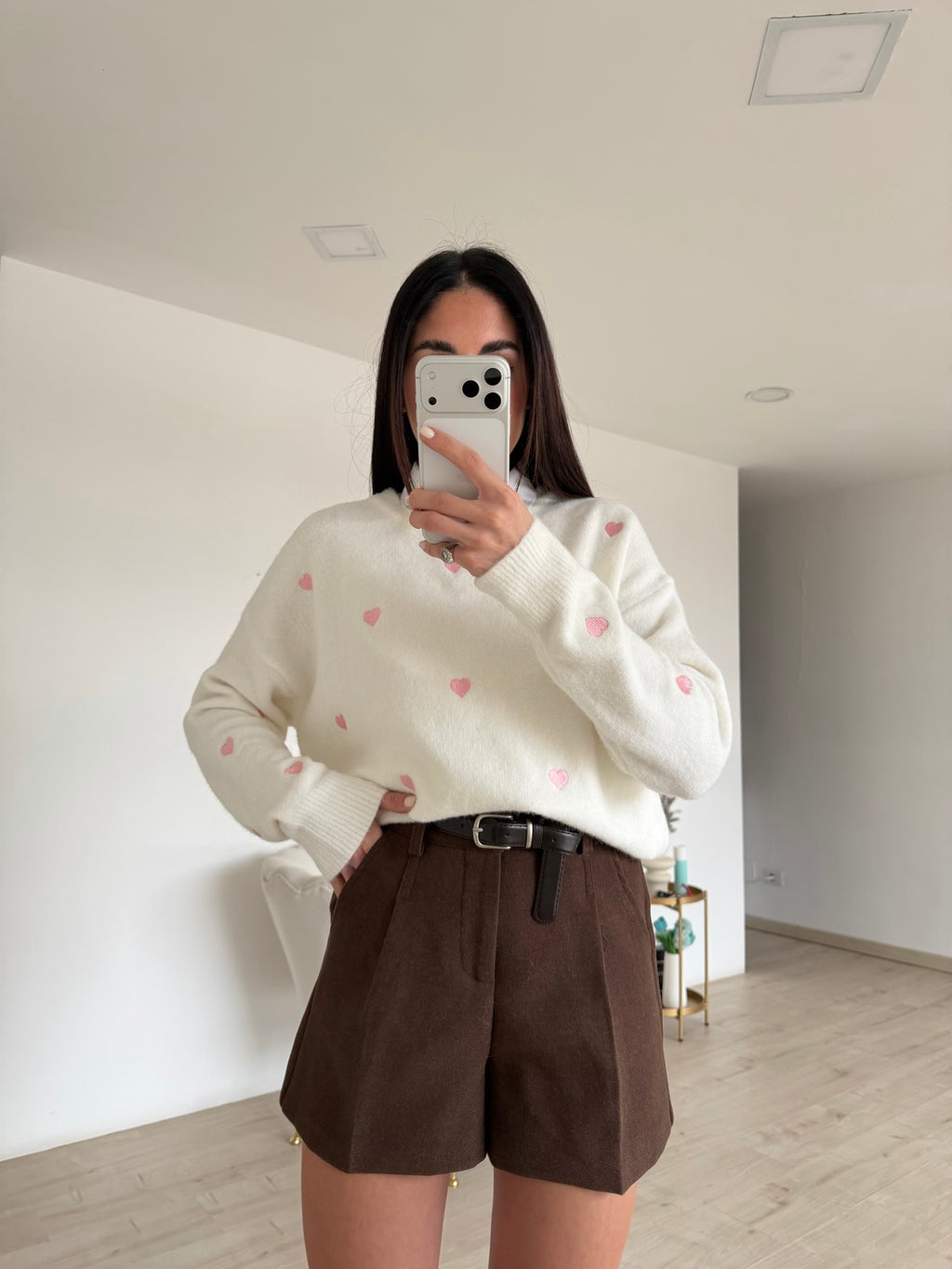 259878-SHORT IN PANNO CHOCO