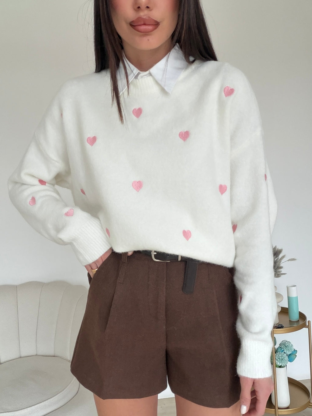 259878-SHORT IN PANNO CHOCO