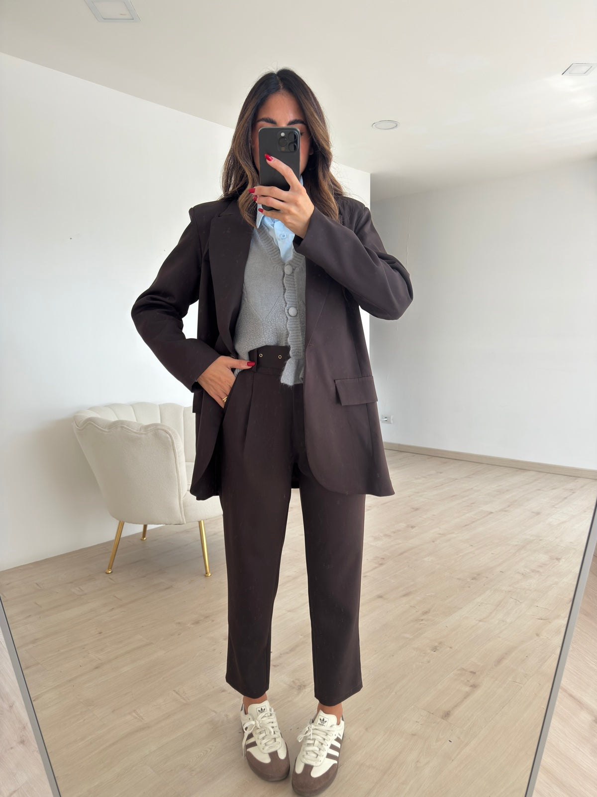 BLAZER OVERSIZE DARK CHOCO