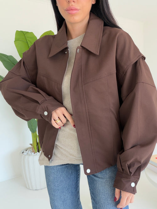 16040-BOMBER INGRID CHOCO