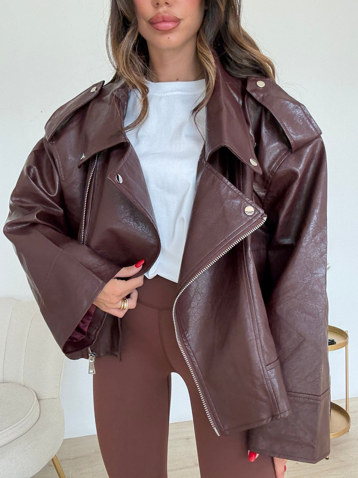 PU8020-1-BIKER ECOPELLE BORDEAUX