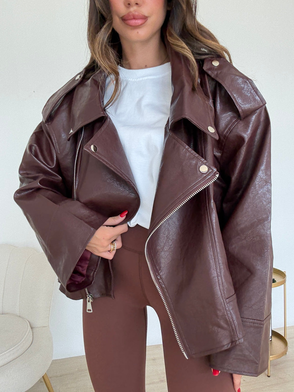 PU8020-1-BIKER ECOPELLE BORDEAUX
