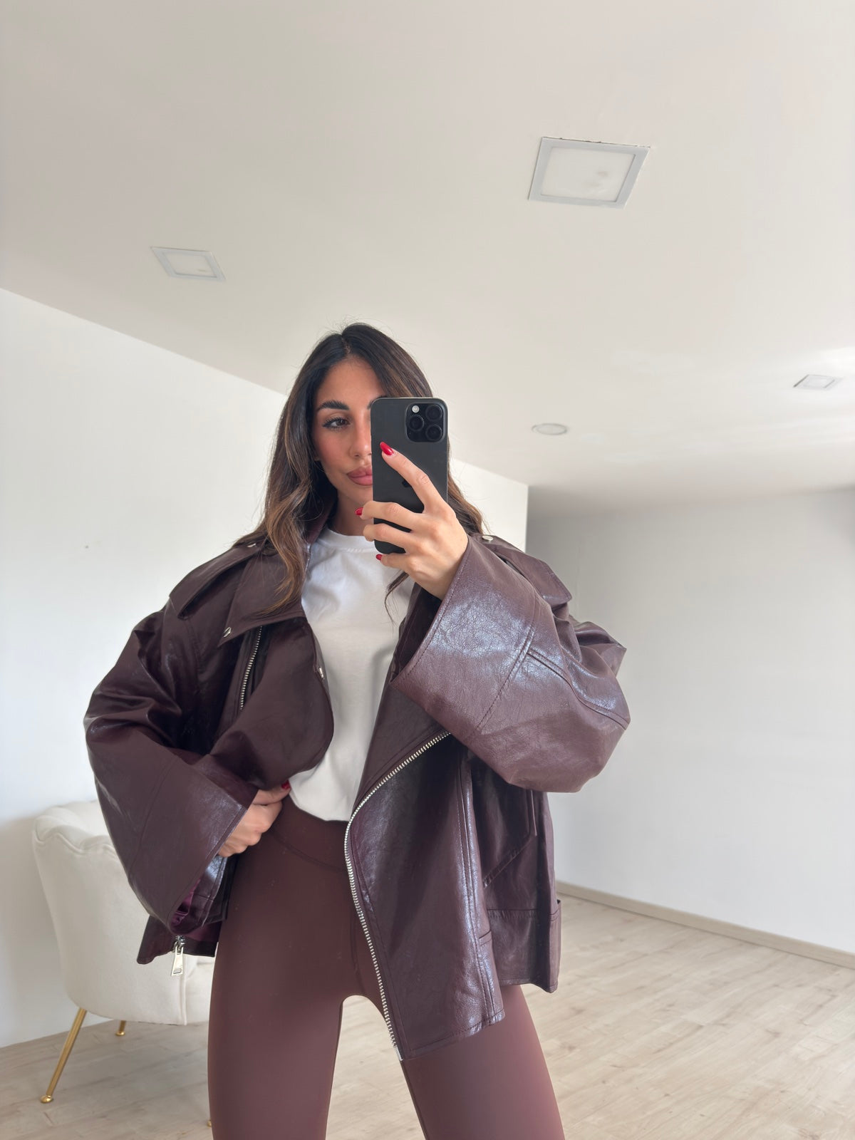 PU8020-1-BIKER ECOPELLE BORDEAUX