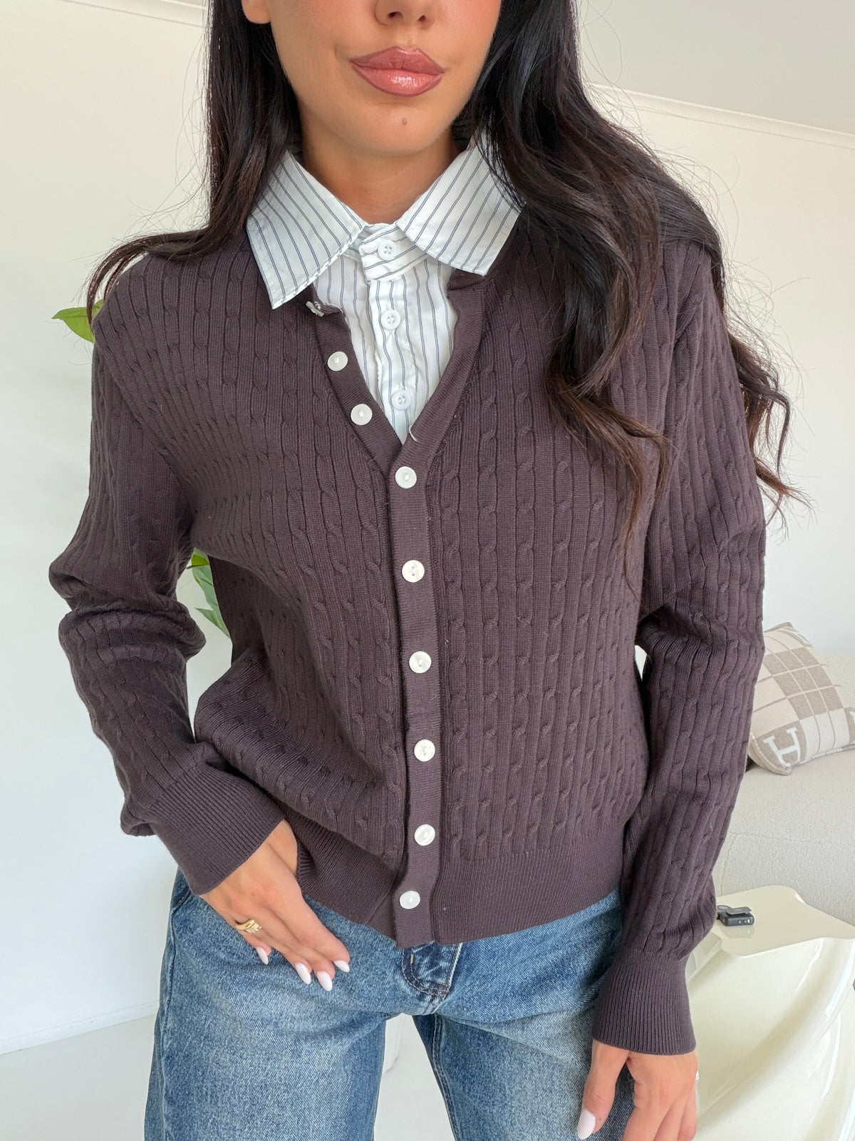 Y06112-PULL STANFORD CHOCO