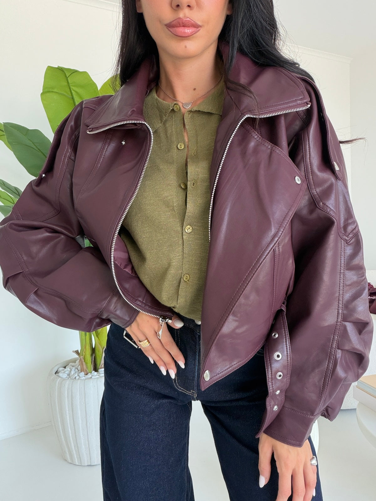DA-1078-BIKER CROP WINE