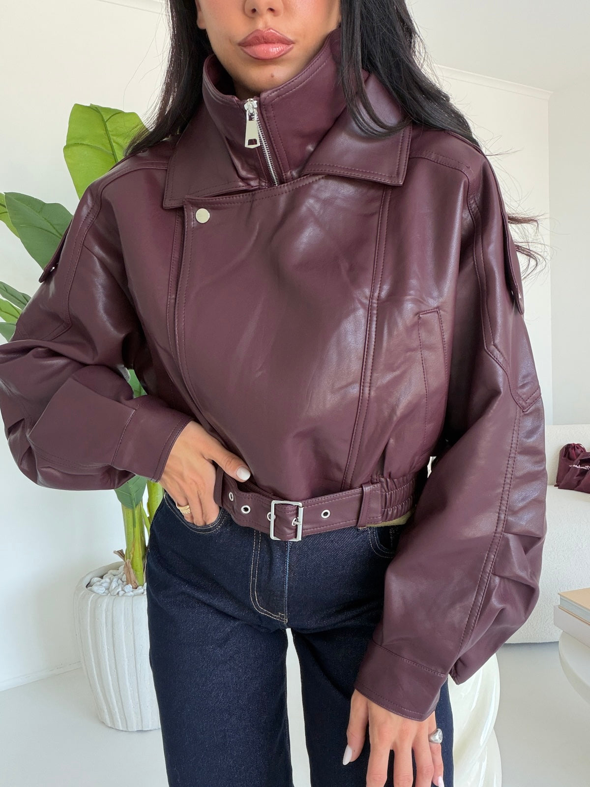 DA-1078-BIKER CROP WINE
