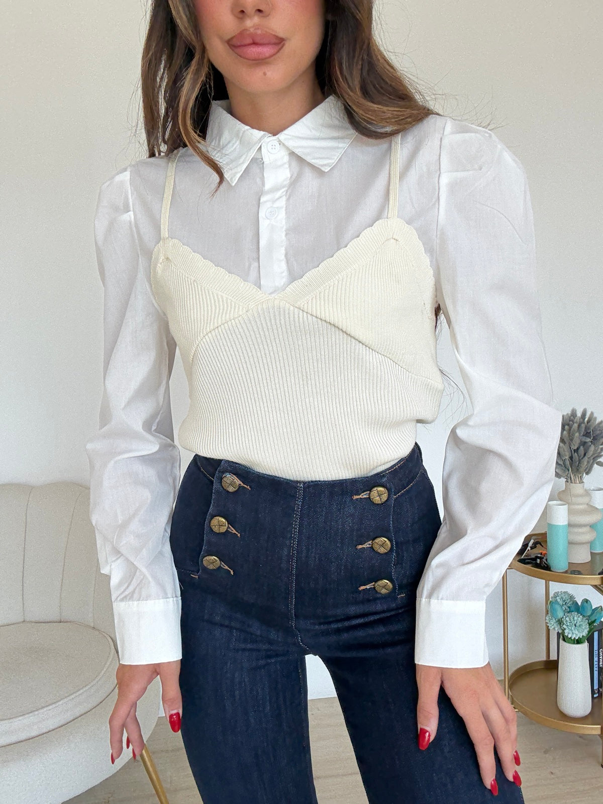 7808-CAMICIA+TOP ANGELINA BURRO