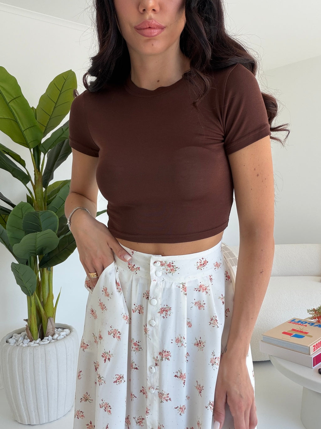 9337-MAGLIA CROP CHOCO