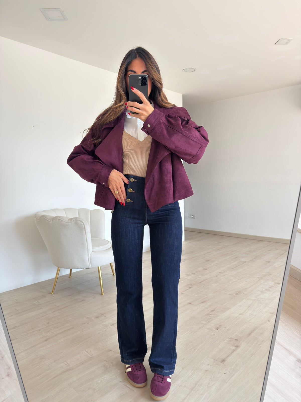MU9121-BIKER SUEDE WINE