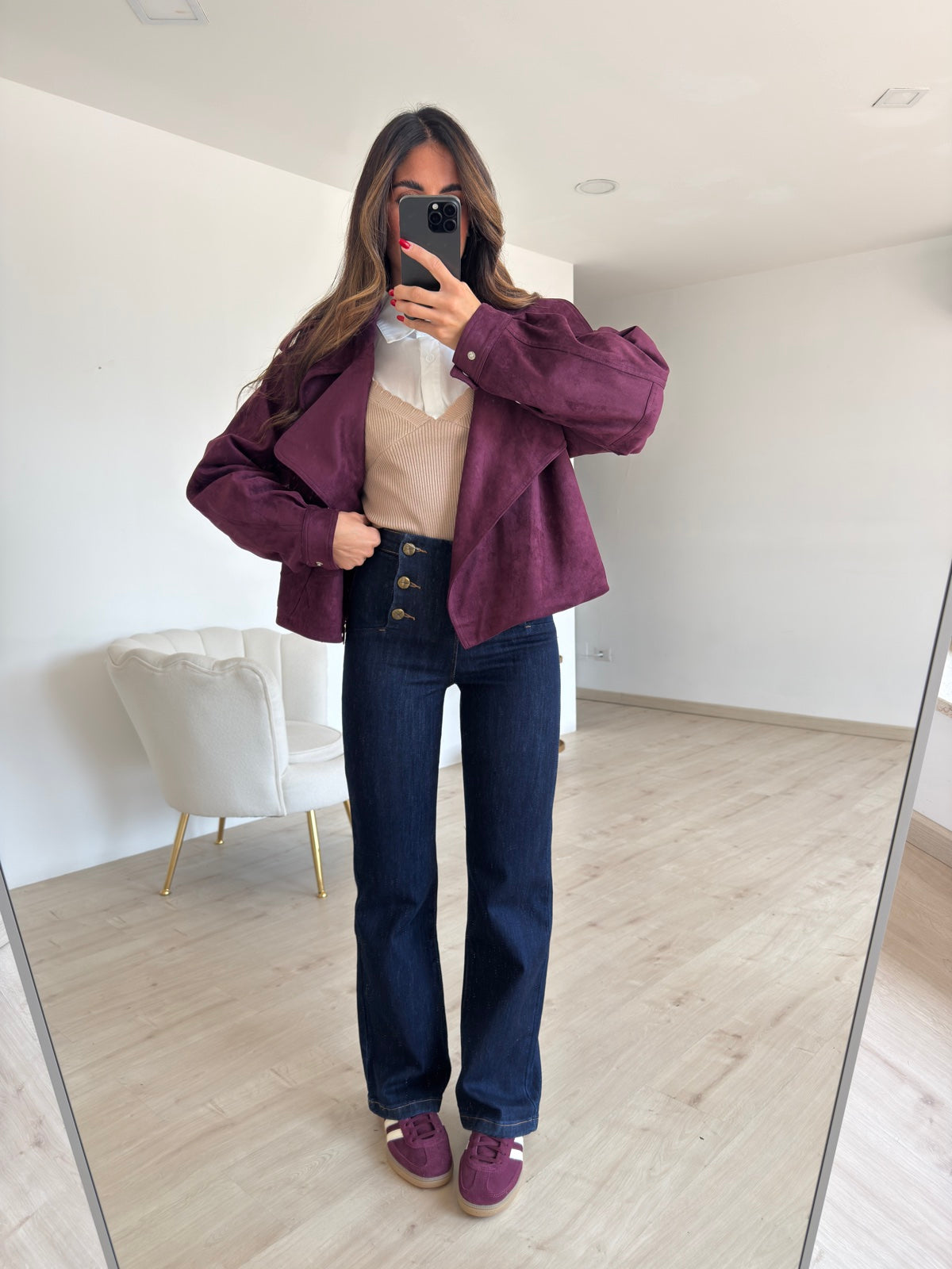 MU9121-BIKER SUEDE WINE
