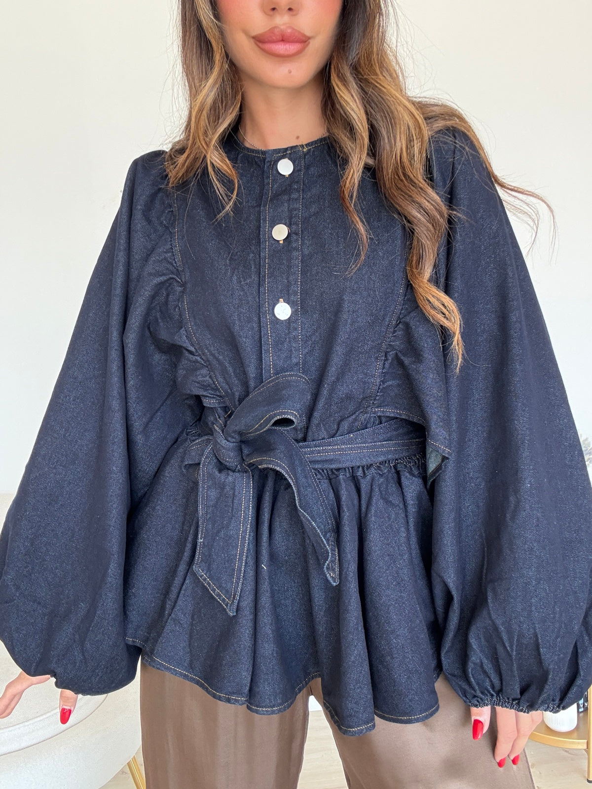 A2505-CAMICIA BALZA DENIM