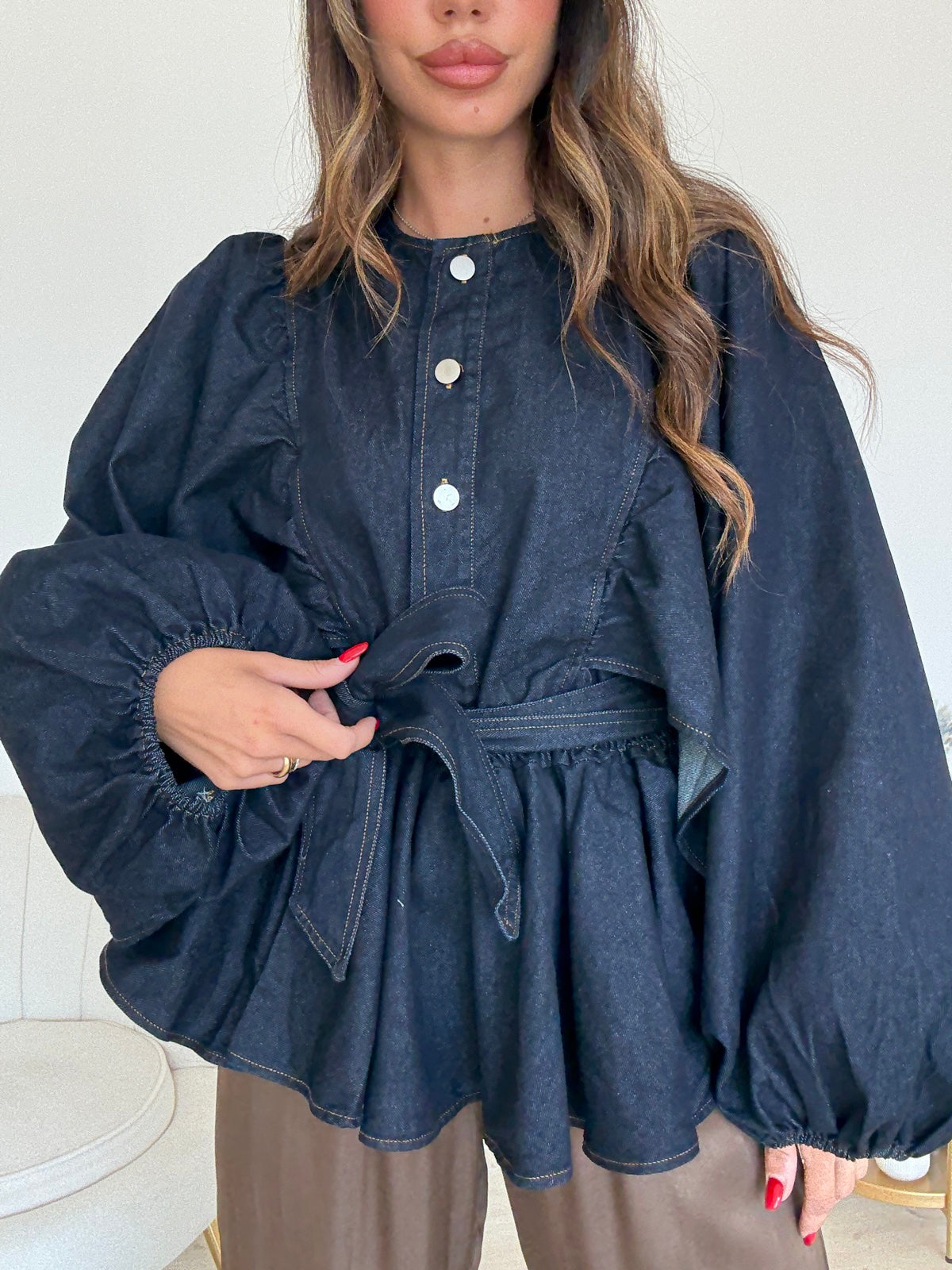 A2505-CAMICIA BALZA DENIM