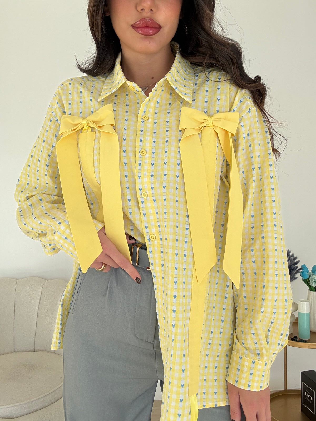 H7757-CAMICIA PAMPHILY YELLOW