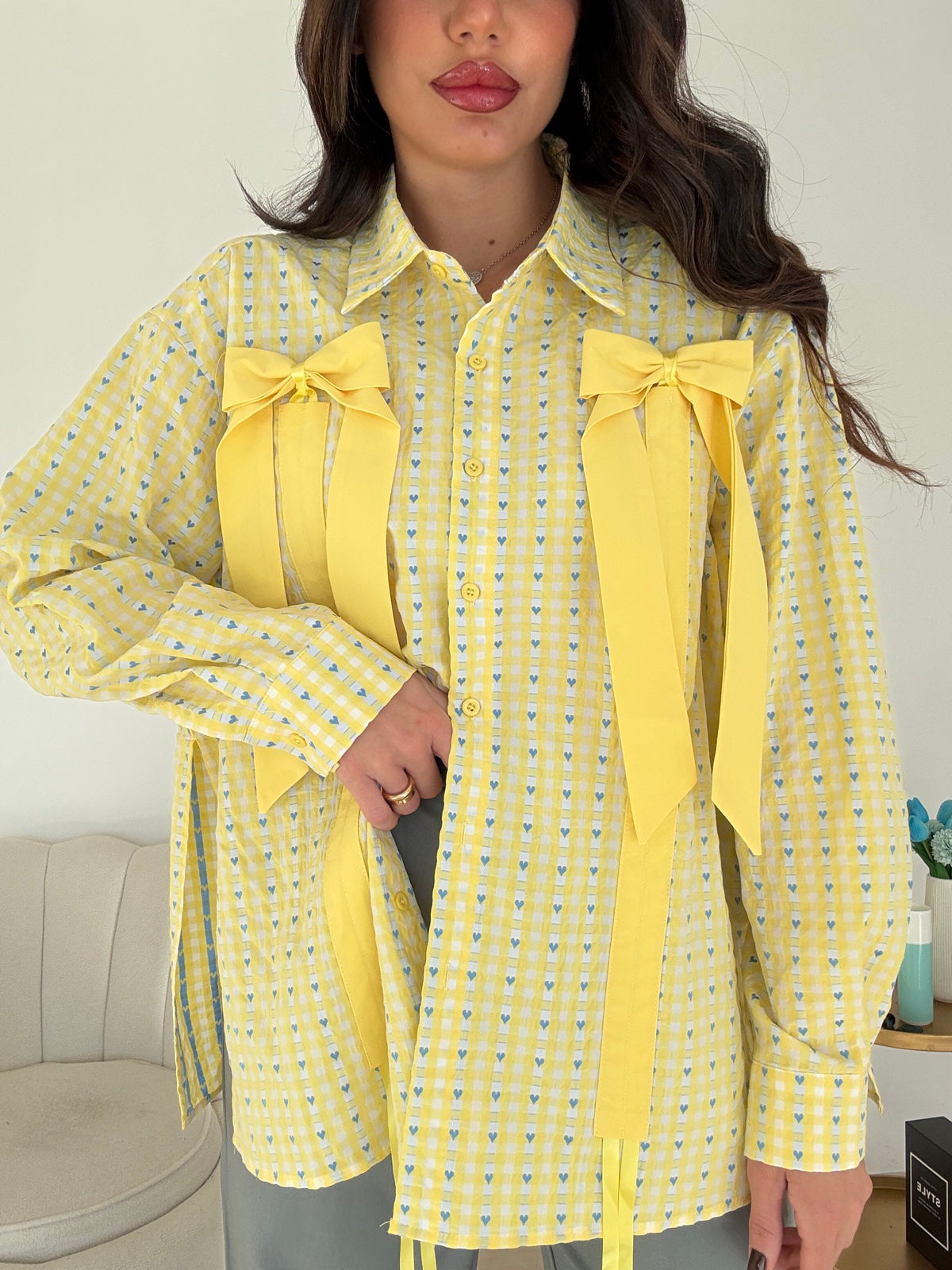 H7757-CAMICIA PAMPHILY YELLOW