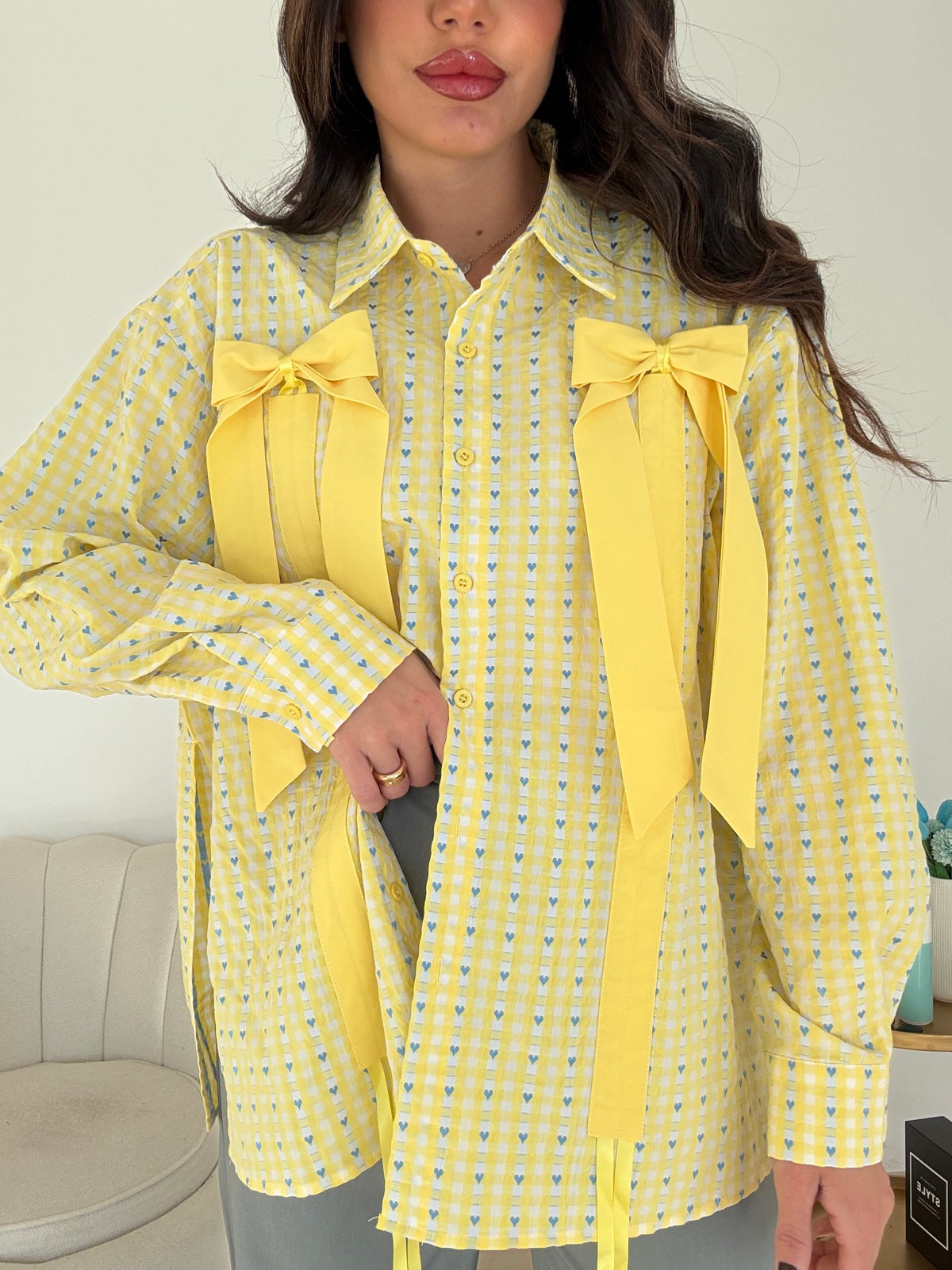 H7757-CAMICIA PAMPHILY YELLOW