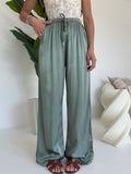PANTALONE SATIN MILITARE