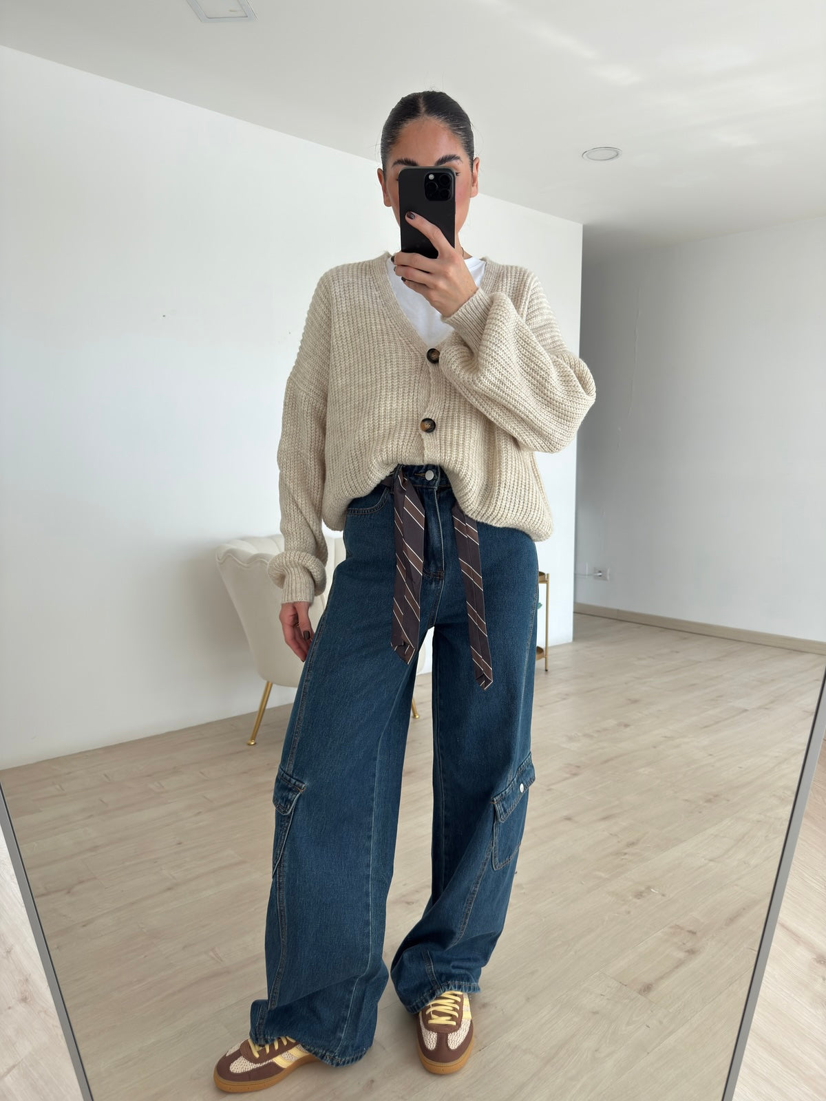 S22090-JEANS+CRAVATTA DENIM