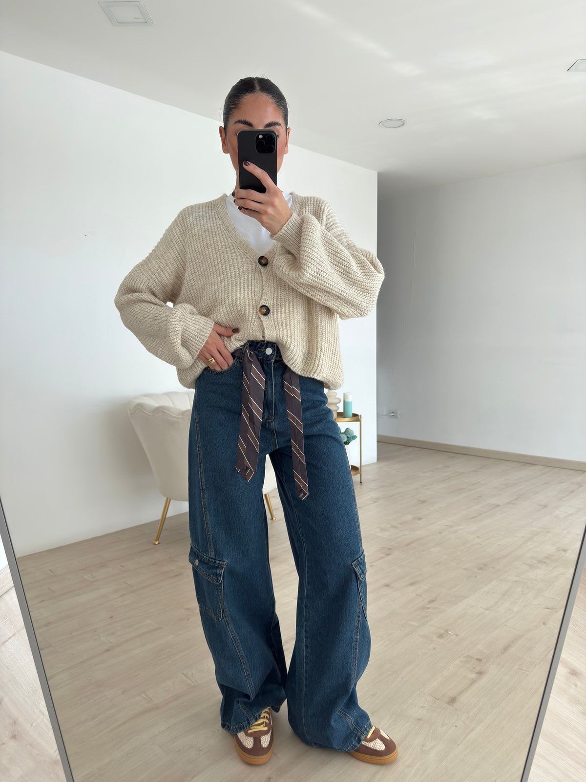 S22090-JEANS+CRAVATTA DENIM
