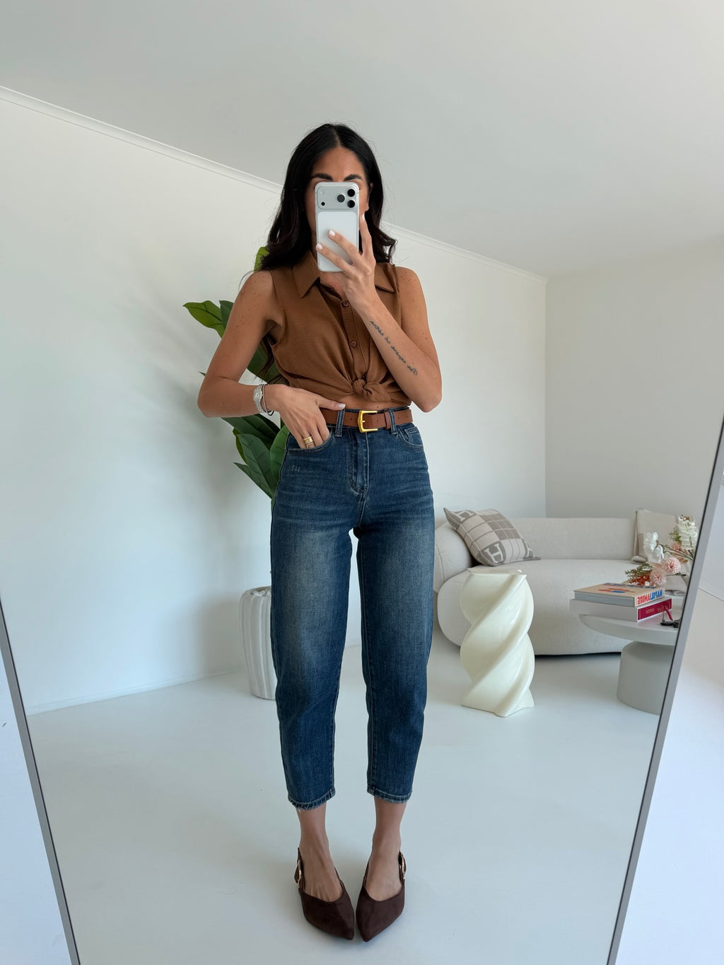 DT377-JEANS MOM 7/8 TINA