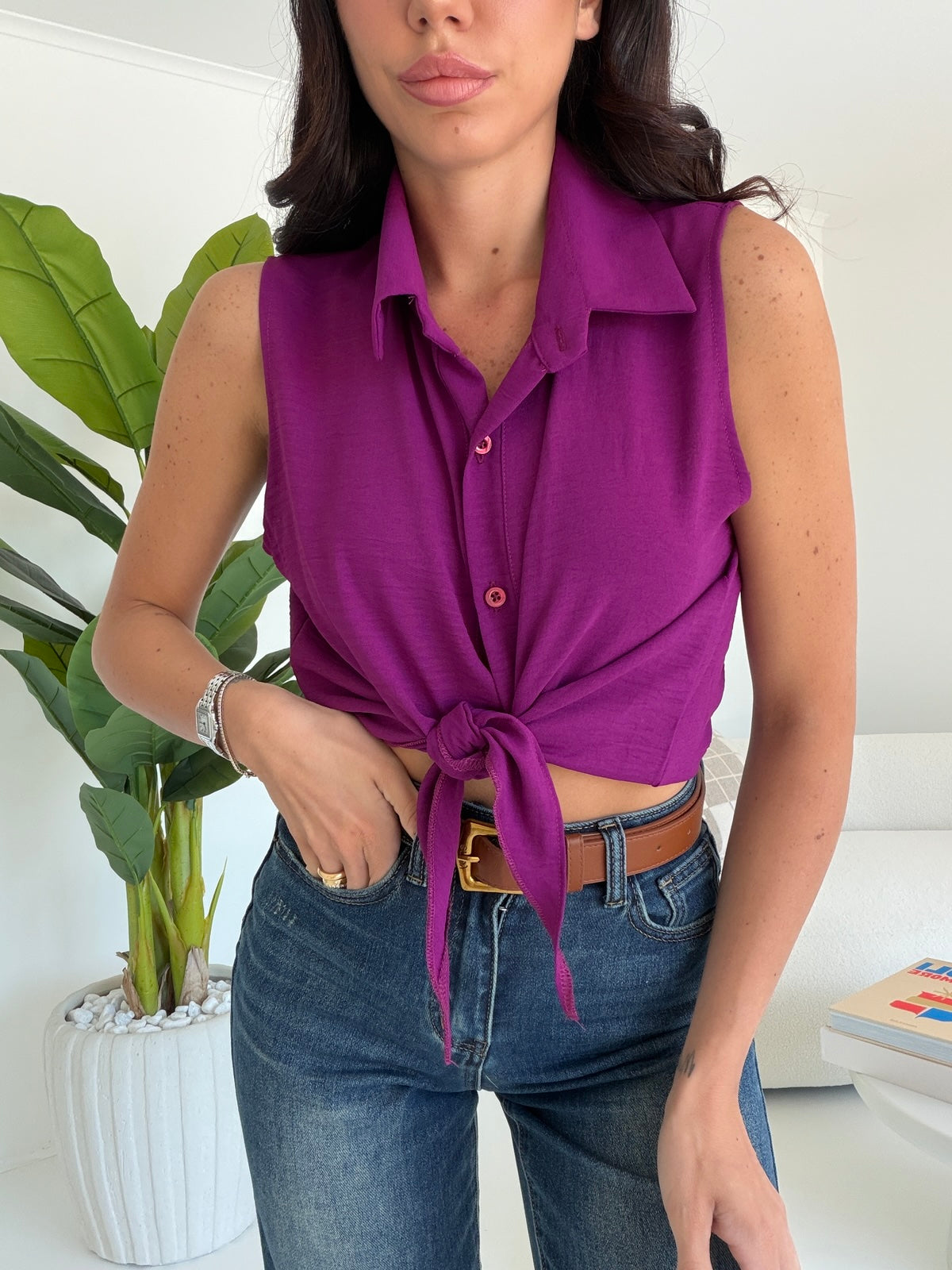 CAMICIA RACHEL MELANZANA