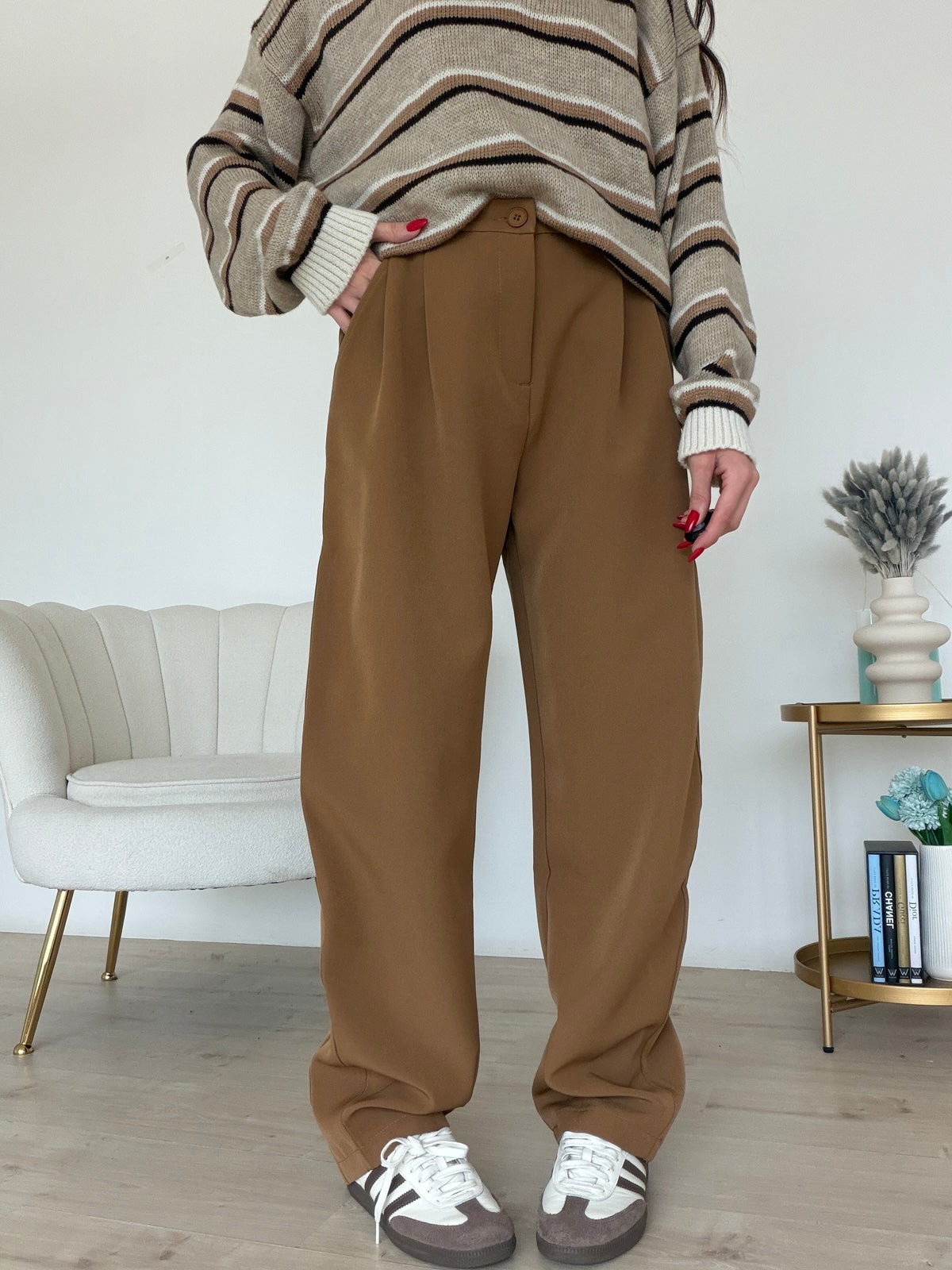 VS9008-1-PANTALONE SLOUCHY BISCOTTO