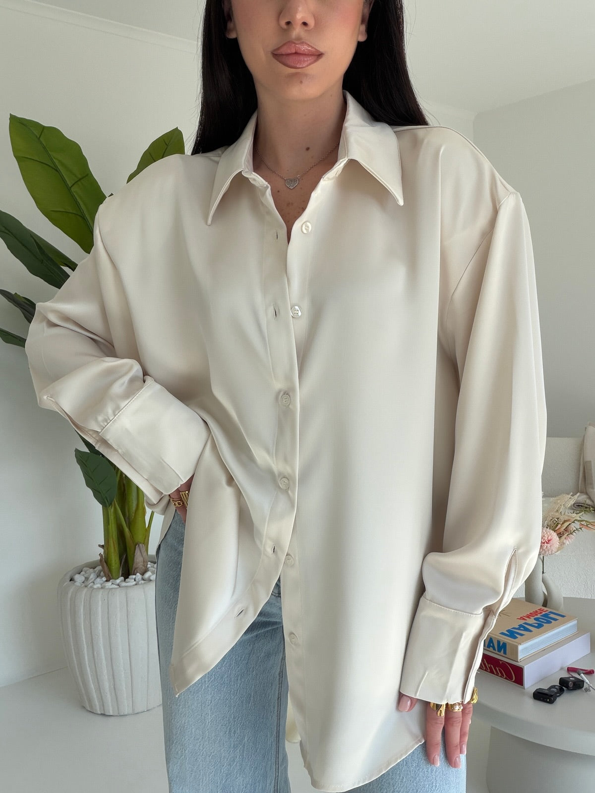 JW1912-CAMICIA RASO BURRO