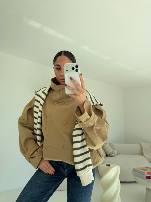 5846-MINI TRENCH NALI BISCOTTO