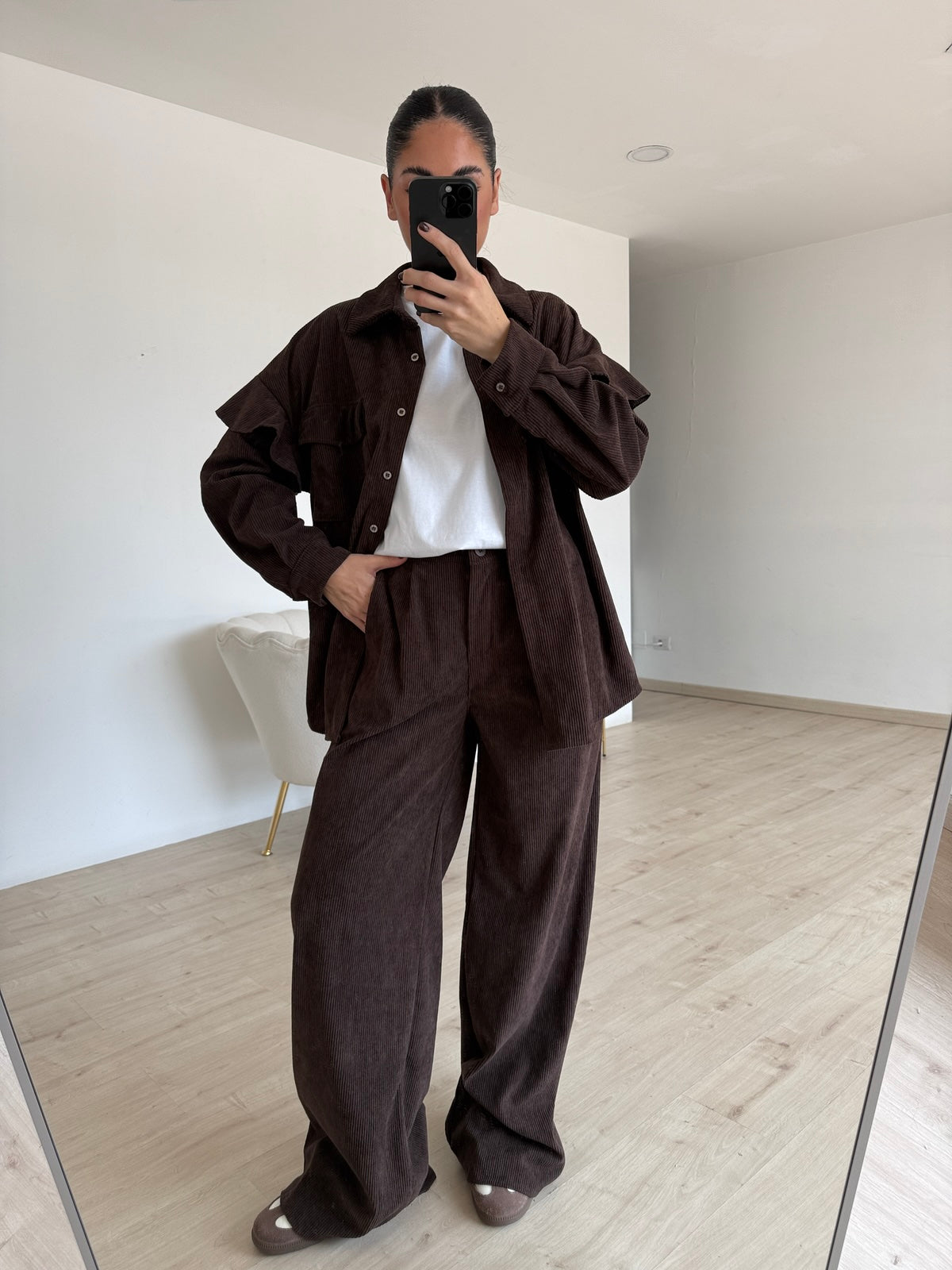 COORDINATO VELLUTO CHOCO