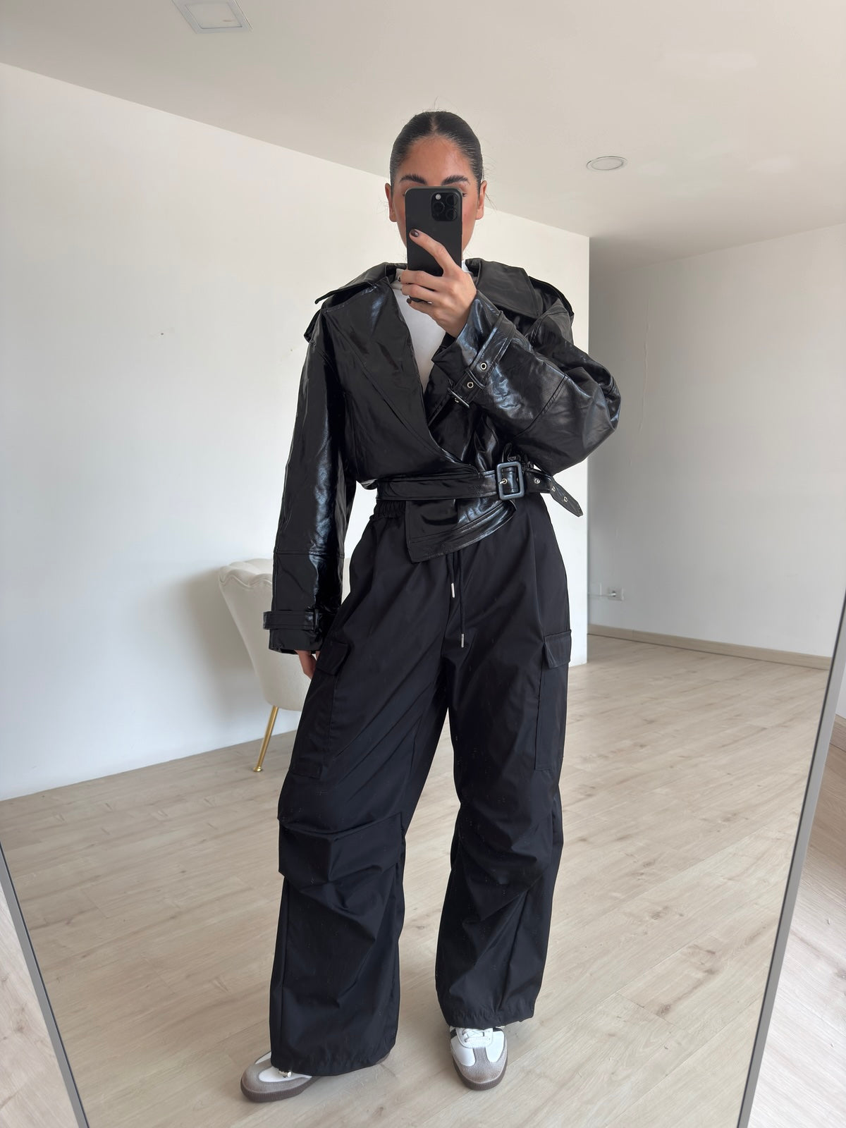 PANTALONE CARGO NERO