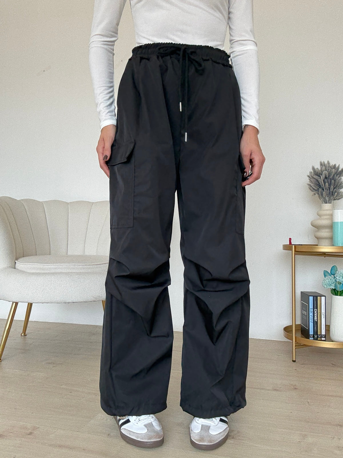 PANTALONE CARGO NERO