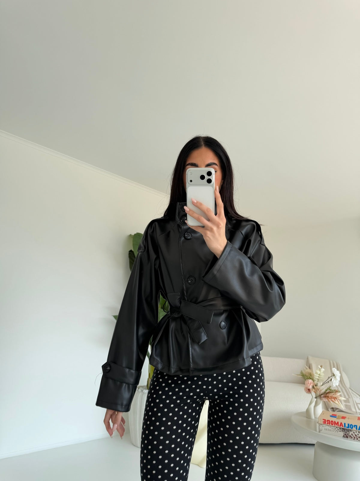 A650-TRENCH IN ECOPELLE MYRANDA NERO