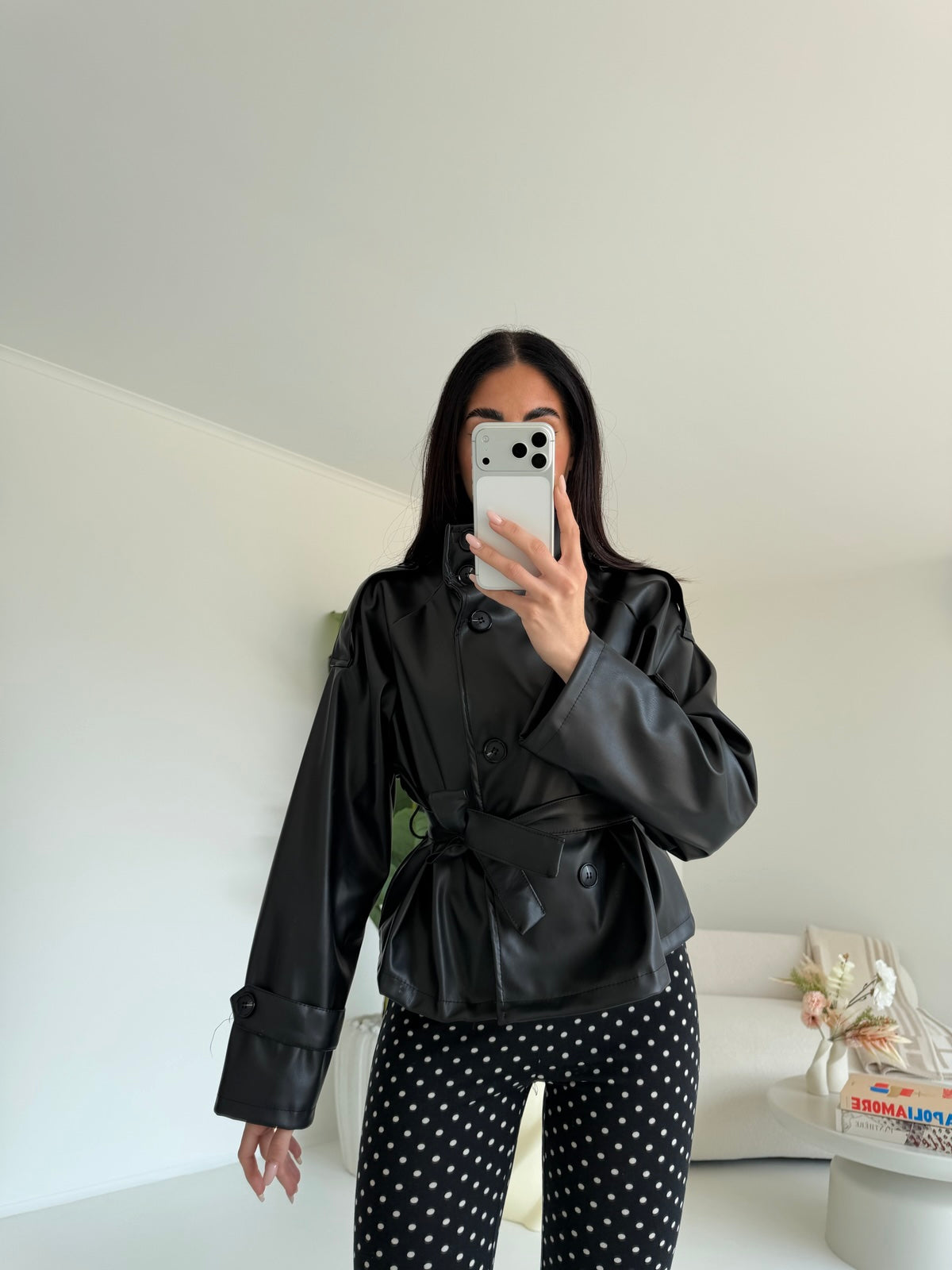 A650-TRENCH IN ECOPELLE MYRANDA NERO