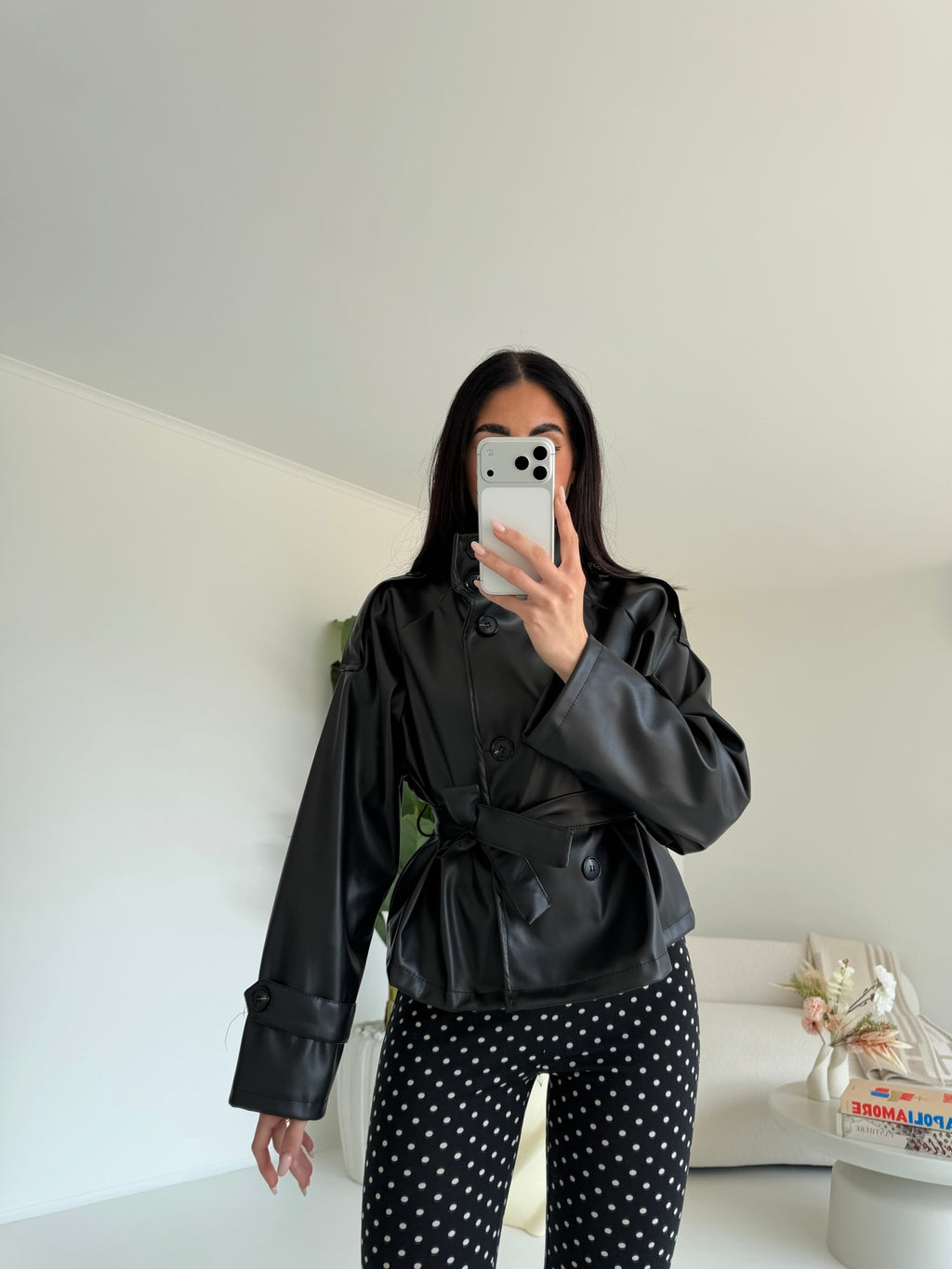 A650-TRENCH IN ECOPELLE MYRANDA NERO