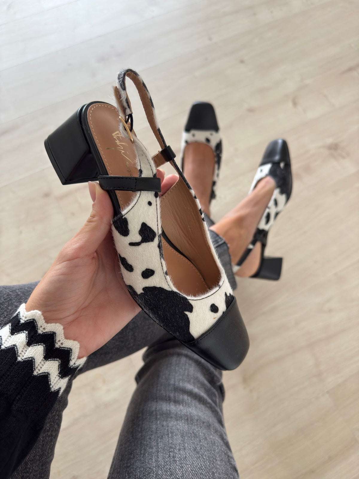 LUDO-SLINGBACK COW NERE