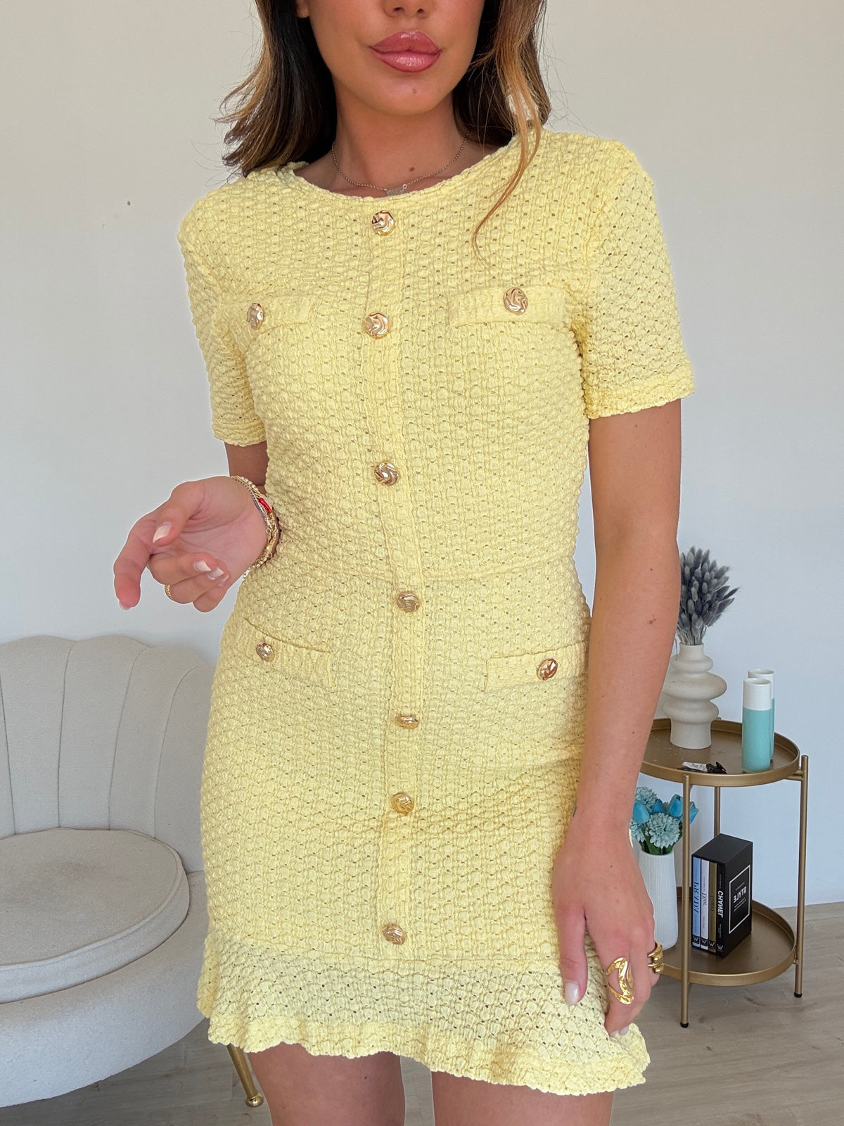 15687-MINI ABITO GABRIELLE YELLOW
