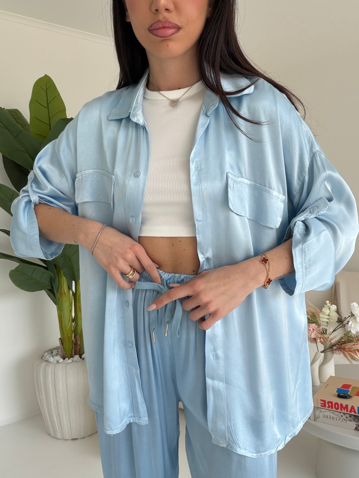 CAMICIA SATIN SKY