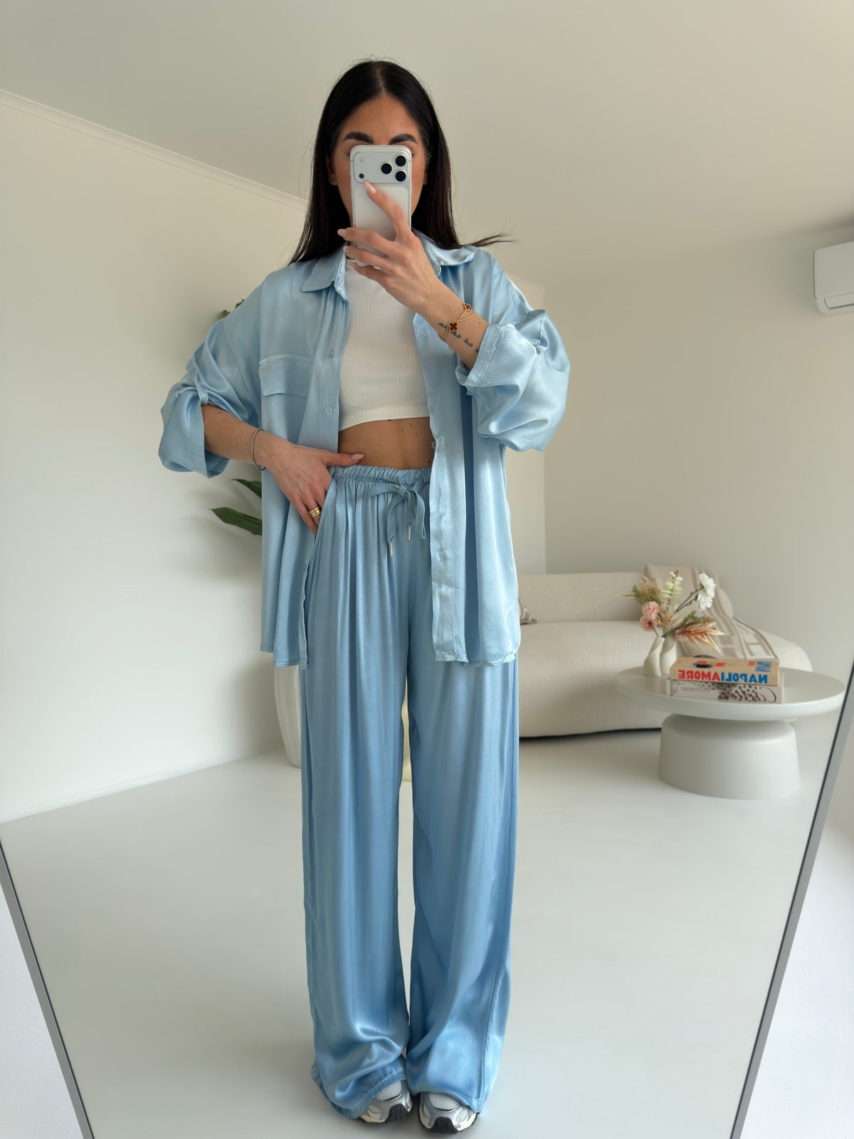 PANTALONE SATIN SKY