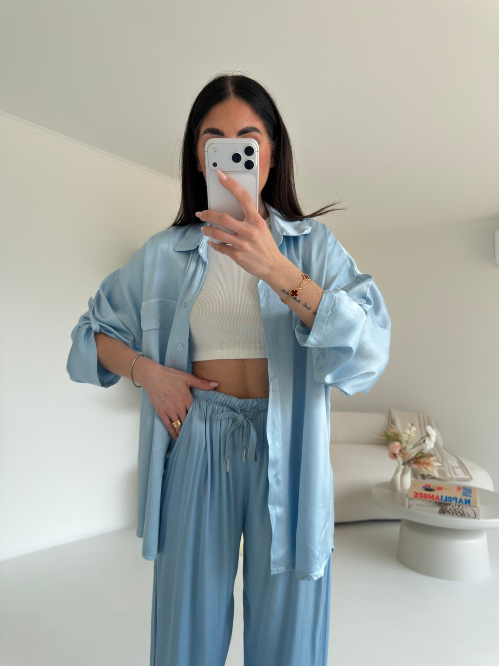 CAMICIA SATIN SKY