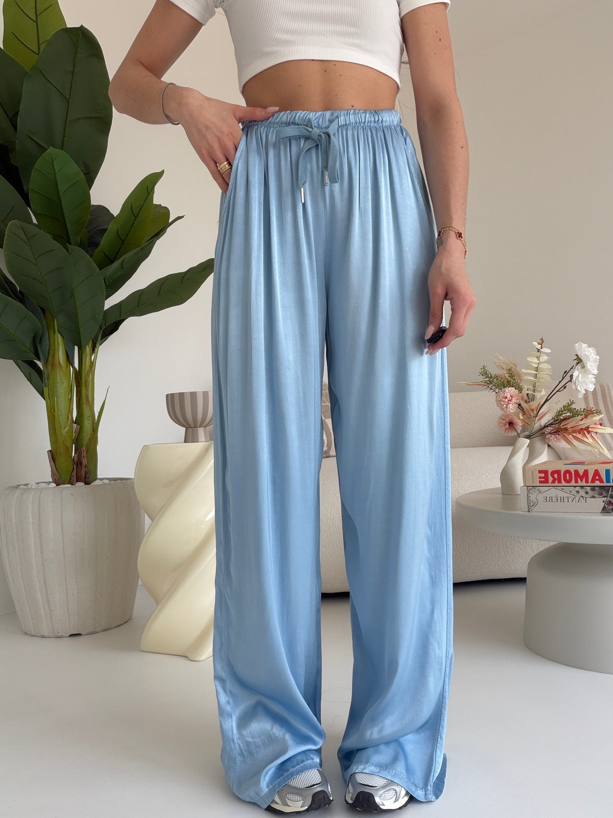 PANTALONE SATIN SKY