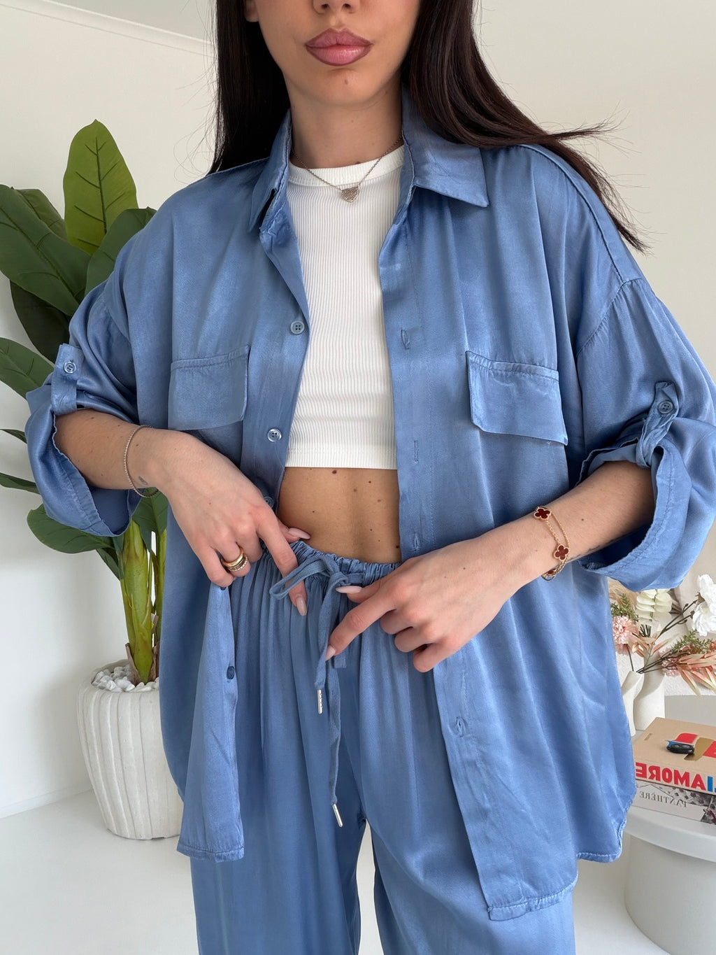 CAMICIA SATIN POLVERE