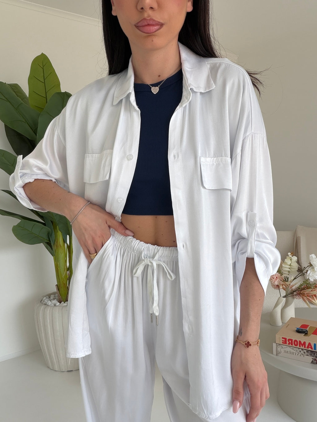 CAMICIA SATIN MILK